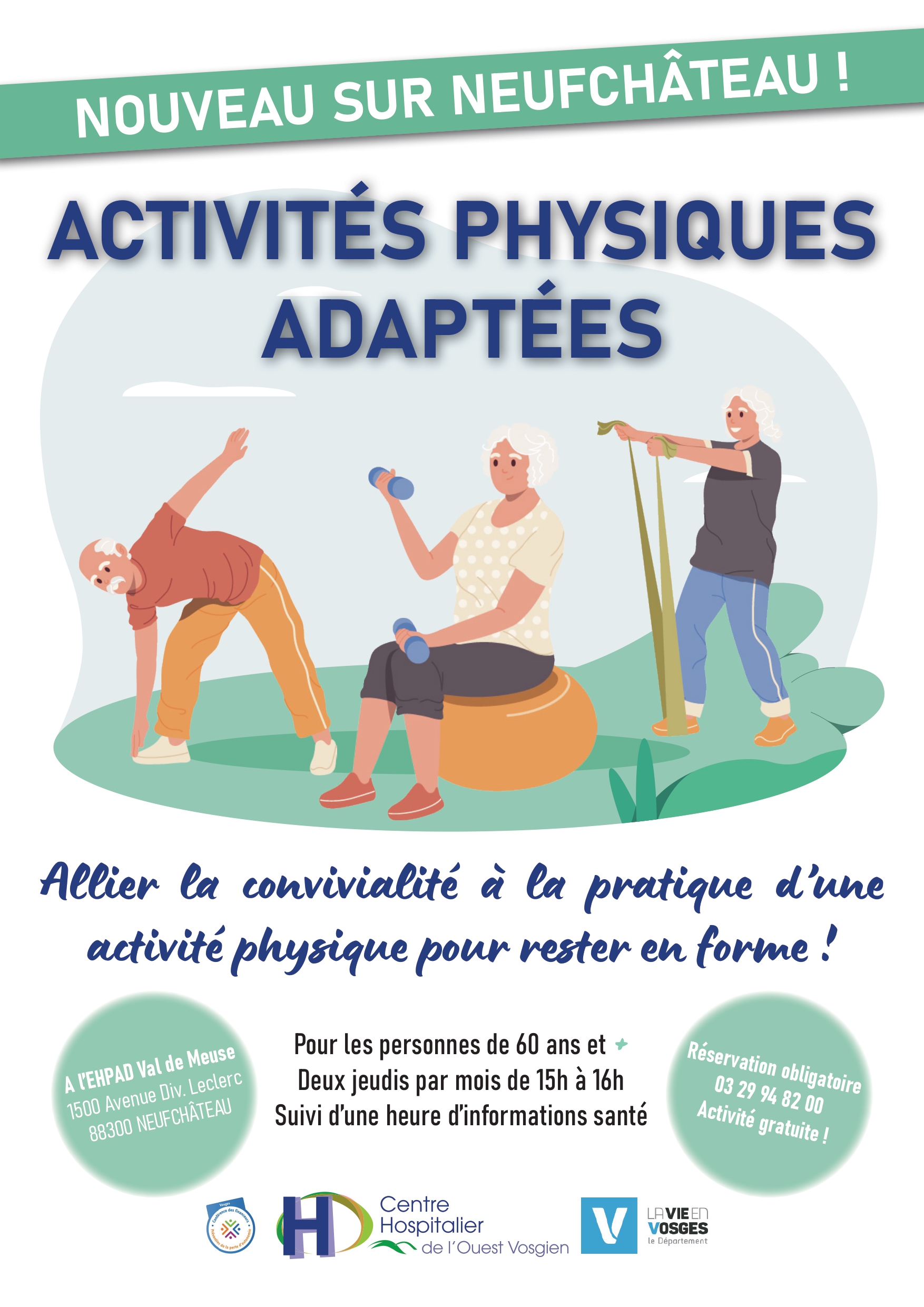 Activité Physique Adaptée ouverte au public à l’EHPAD