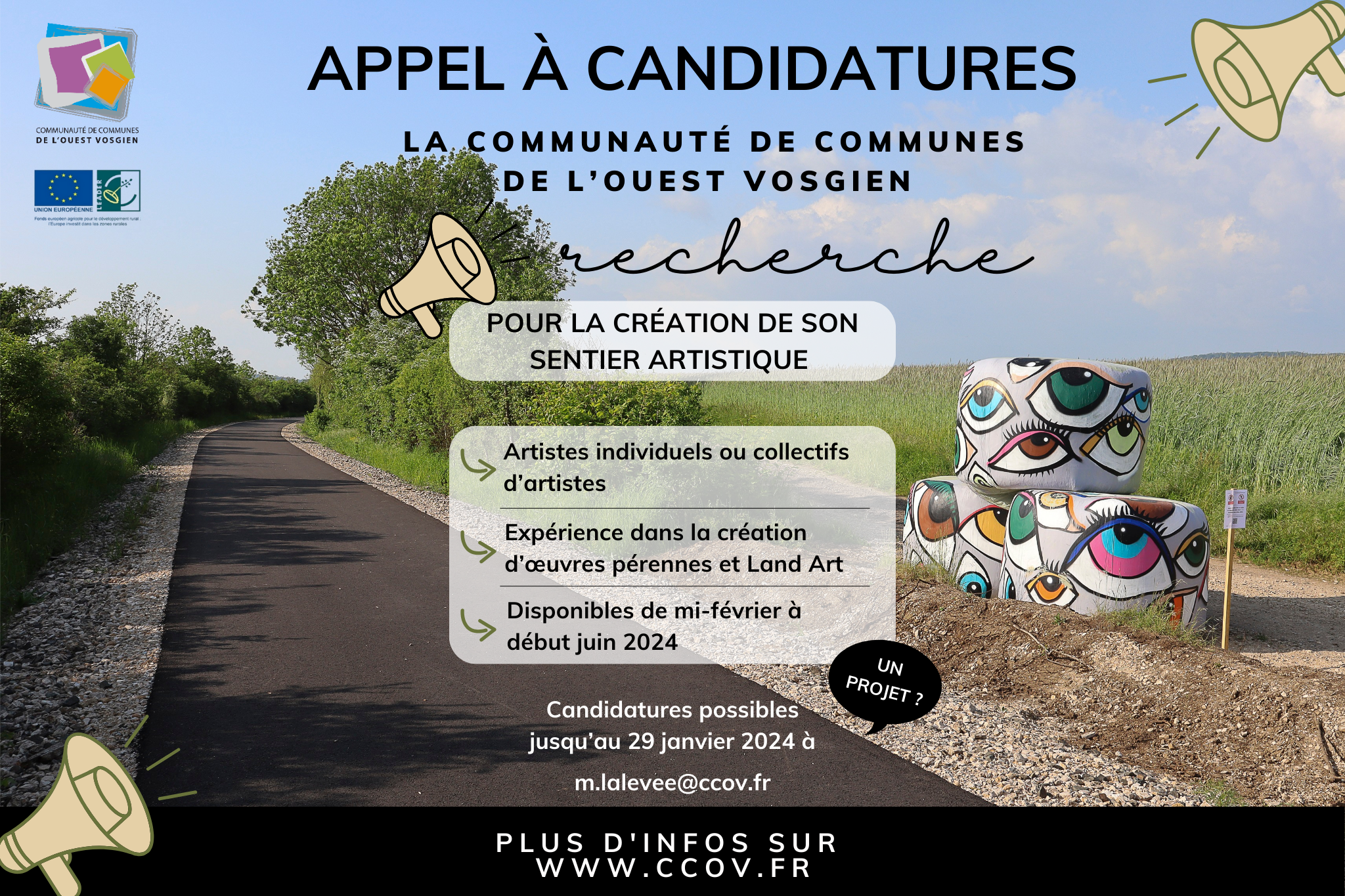 APPEL A CANDIDATURES CREATION SENTIER ARTISTIQUE VOIE VERTE