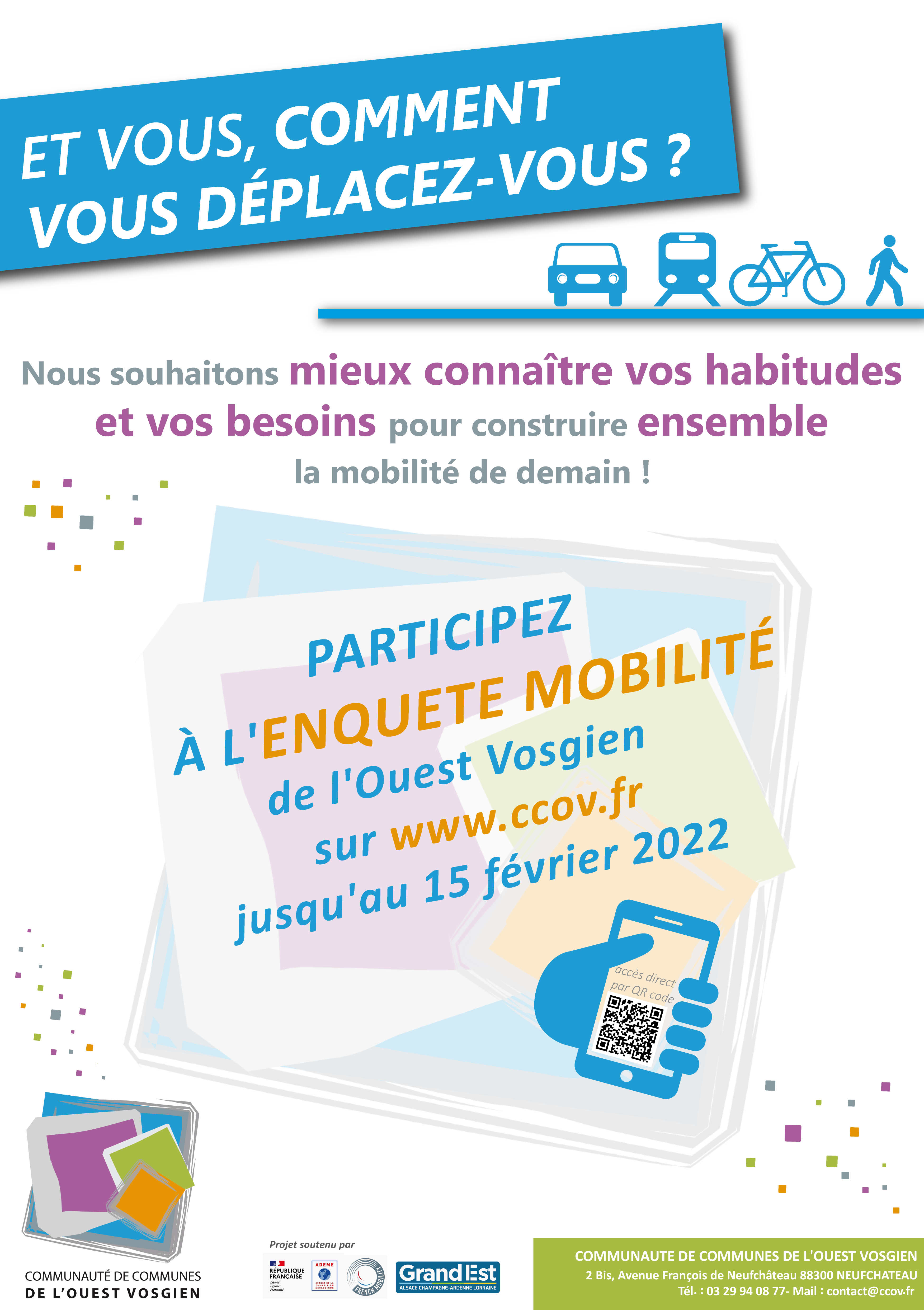 Affiche Enquete Mobilite CCOV 10 12 21